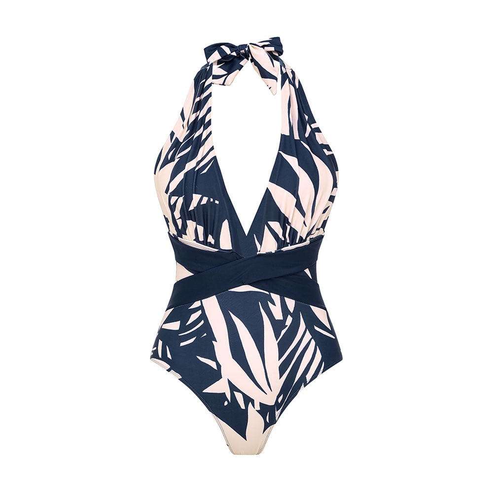 Dbvacay V Neck Printed Swimsuit Set