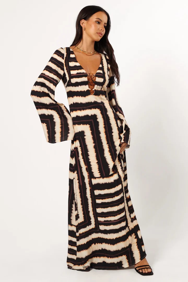 Dbvacay Noria Print V-neck Vacation Maxi Dress