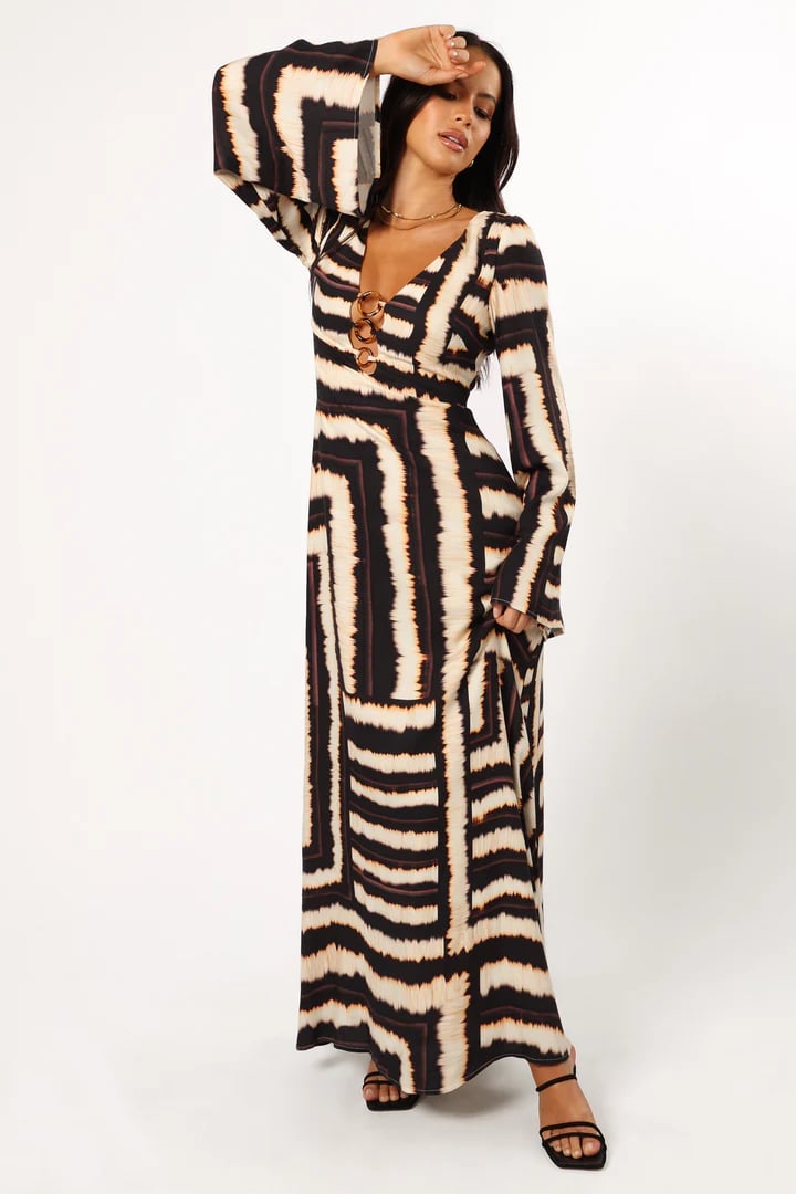 Dbvacay Noria Print V-neck Vacation Maxi Dress