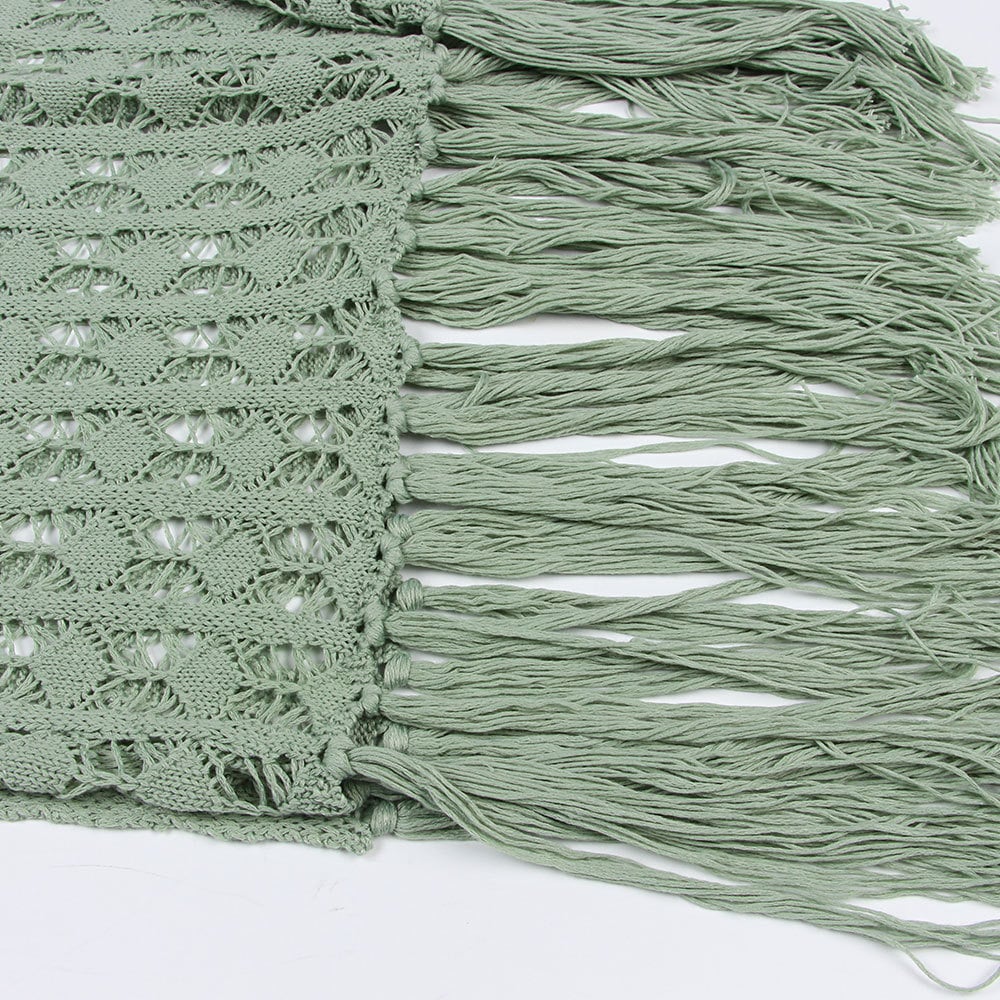 Crochet Tassels Cover-Up Dress