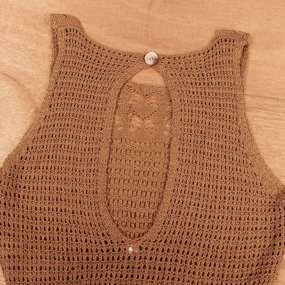 Crochet Tassels Cover-Up Dress