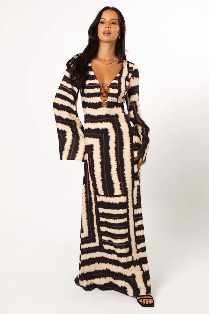 Dbvacay Noria Print V-neck Vacation Maxi Dress