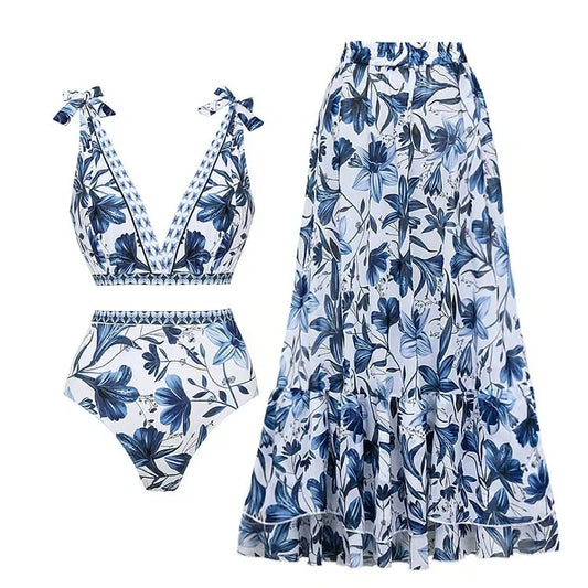 Dbvacay  Reversible Tie-shoulder Bikini Swimsuit Set