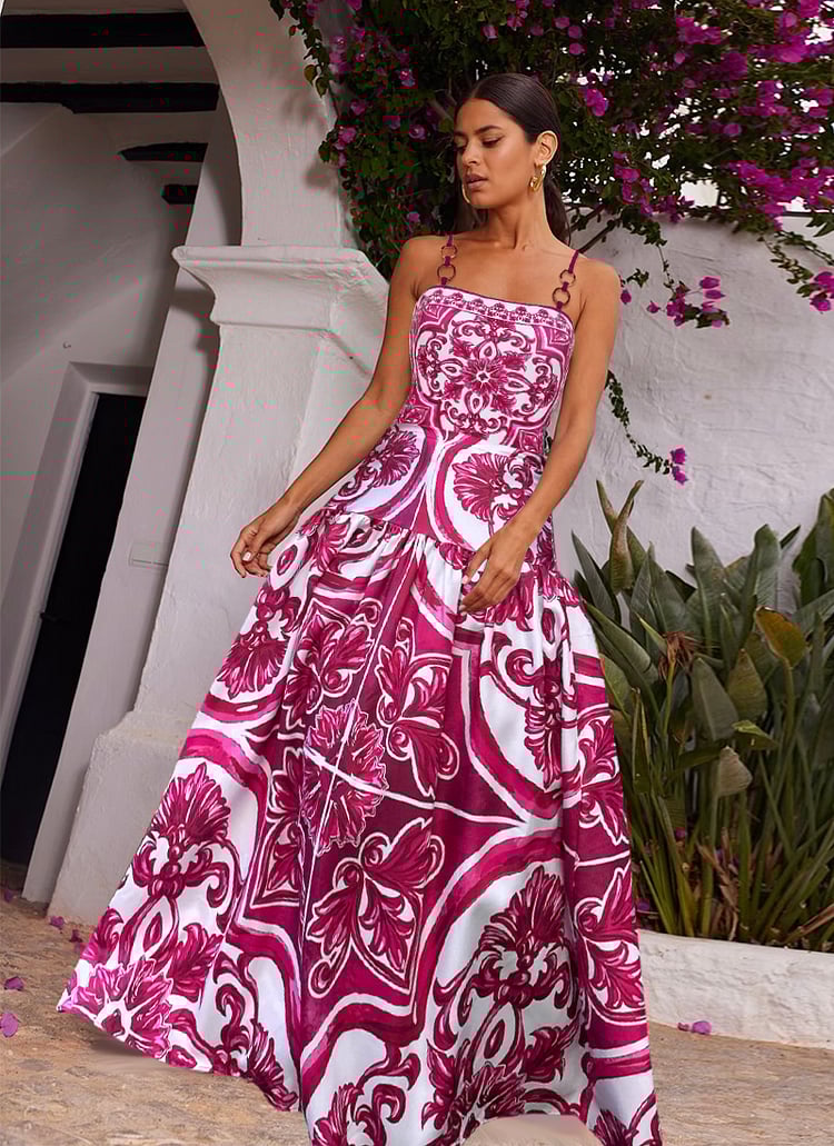 Sling Print Dressi Two Piece Swimsuit Set