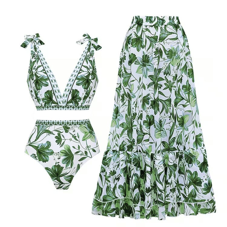 Dbvacay  Reversible Tie-shoulder Bikini Swimsuit Set